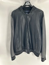 American Rag XXL Leather  Bomber Jacket Black &amp;Gray - $26.17