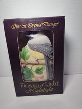 Black-capped Chickadee Ibis Orchid Bonded Marble Night Light NEW - $19.80