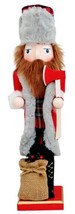 Wooden Christmas Nutcracker, 15&quot;, Male Lumberjack With Ax &amp; Tools Bag, P&amp;T - £27.23 GBP