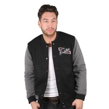 Primitive Outfield Varsity Button Up Letterman Fashion Jacket Black NWT - $74.21