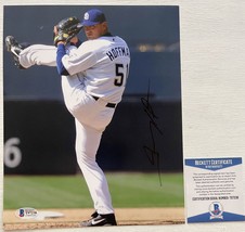 Trevor Hoffman Signed Autographed Glossy 8x10 Photo San Diego Padres - Beckett C - £62.92 GBP