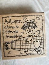 JRL Designs Rubber Stamp Autumn a time to Harvest friendships - £10.78 GBP