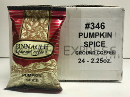 Pumpkin Spice Gourmet Coffee Pinnacle Brand 24/2.25oz Case Ground Coffee - £31.96 GBP