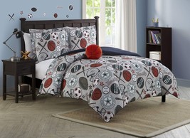 Mytex Home Fashions League Sports Kids 4-Piece Reversible Comforter Set Full - $71.17