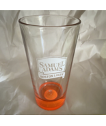 Samuel Adams Boston Lager Pint Glass Basketball 3D bottom neon orange 16... - £8.53 GBP