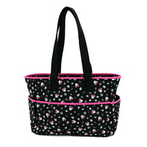 Disney Minnie Mouse Multi Piece Diaper Bag set with Minnie Mouse Toss Heads Prin - £47.57 GBP