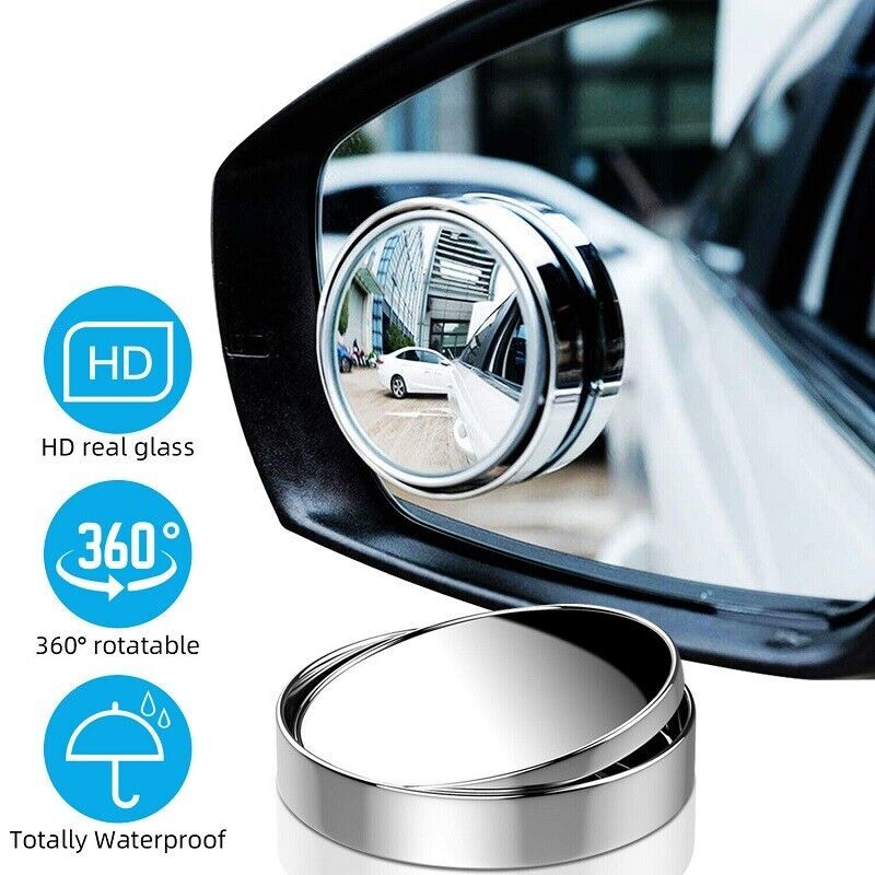 2x Car Blind Spot Mirrors Adjustable Round HD Glass Convex Side Rear Vie... - $3.59