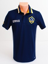 Adidas ClimaLite MLS LA Galaxy Blue Short Sleeve Polo Shirt Men&#39;s NWT - £63.75 GBP