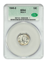 1945-S 10C CACG MS64 (Micro S) - $101.85