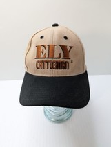Ely Cattleman Black And Tan Embroidered Snapback Hat Ball 100% Cotton Cap - $19.79