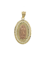 10k Gold Virgin Mary Guadalupe Pendant Two tone - $185.00