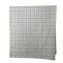 Croscill Shower Curtain Gray White Check Plaid 93183 Classic - £16.13 GBP