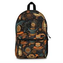 Steampunk Aesthetic: Gears, Top Hats &amp; Vintage Clocks Design Backpack - £88.70 GBP