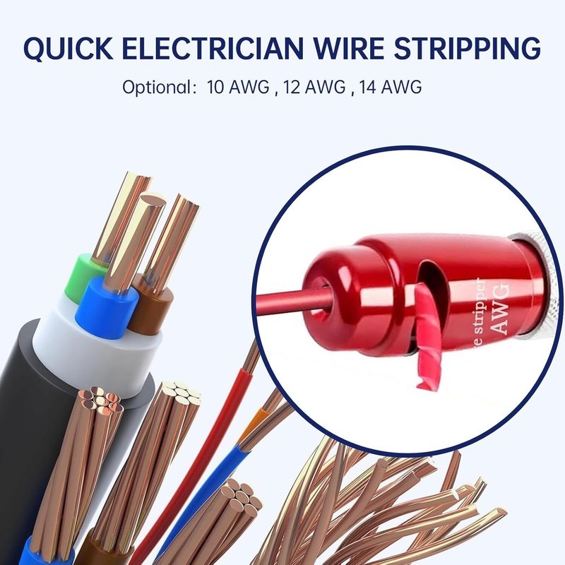 Wire Stripper for Drill with 25 Wire Nuts, Electric Stripping & Twisting Tool Item image 2