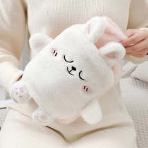 1L Hot Water Bag Dual Hands Plush Cute Hand Warmer, Style: Little White Rabbit - £13.43 GBP