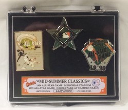 1993 Camden Yards All Star Game Orioles 3 Hat Pin Set Ltd Edition 6269 o... - £30.03 GBP