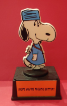 Vintage P EAN Uts Snoopy Nurse - I Hope Your Feeling Better - Aviva Trophy Statue - £19.10 GBP