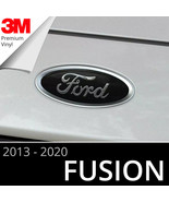 2013-2020 Ford Fusion Logo Emblem Insert Overlay Decal Set (Glossy Black) - £18.07 GBP