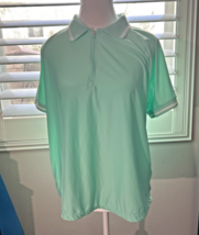 Mondetta Ladies Collared Zip Front Tee 1/4 short sleeve Polo Shirt Mint,... - $251.45 MXN
