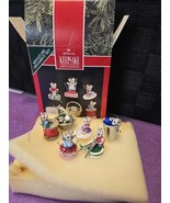 Hallmark Miniature Ornament Set Sew Sew Tiny Mice Mouse Keepsake 1992 Vi... - $41.03 CAD