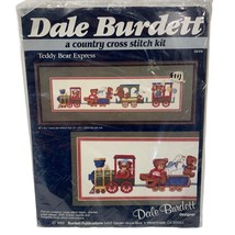 DALE BURDETT Cross Stitch Kit 1985 Teddy Bear Express Country Train - $22.12