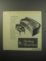 1955 Heritage Henredon Furniture Advertisement - Traditional - £14.48 GBP