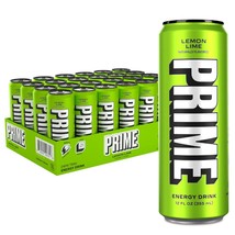 Prime Energy Lemon Lime Zero Sugar, 12 Fl Oz Cans Pack of 24 - £51.35 GBP