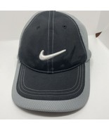 Nike Golf Black &amp; Gray Hat strap back embroidered swoosh Nikegolf - £10.33 GBP