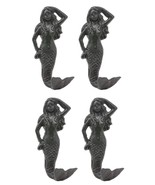 Ebros Gift 6&quot;H Mermaid Cast Iron Rustic Wall Coat Hook For Keys Leashes ... - $39.71 CAD