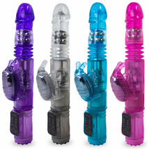 Rabbit Vibrator WATERPROOF LeLuv Thrusting Shaft Spinning Beads Clitoral Butterf - £21.98 GBP