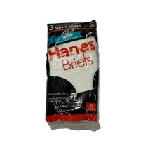 Vintage 1992 Hanes 3 Pack Men&#39;s Briefs White Cotton Size 38 Brand New NIP - £15.97 GBP