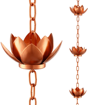 Rain Chain Set For Gutters With Adapter And Home Display 8.5 Ft Rose Gold NEW - £48.78 GBP
