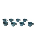 Lot of 8 Fiestaware Turquoise / Teal W Glaze Tea Coffee Cup Mug Fiesta U... - £57.10 GBP