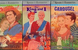 Oklahoma The King &amp; I Carousel Rodgers Hammerstein Collection 3 VHS Tapes - £9.49 GBP