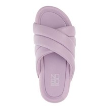 New No Boundaries Crossband Slide Sandals Sz 9 Lavender Purple Comfy Footbed - $17.72