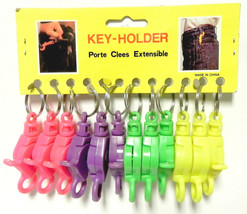 Wholesale Lot of 12 Belt Clip Key Holder New Plastic Assorted Colors - £6.25 GBP