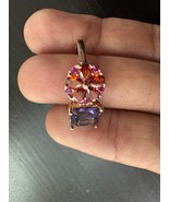 585 14K RG Stamped Amethyst Purple Orange Red Flower Size 7 Ring - $911.17 MXN