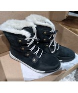 New  Woman&#39;s Sorel Whitney II Black Suede Lace-up Winter Boots SZ 6 WITH... - $1,295.25 MXN