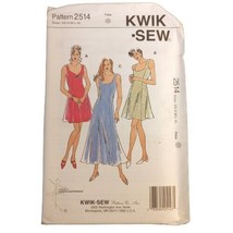 Kwik Sew 2514 Pattern Misses&#39; Dresses Princess Line Sweetheart XS-XL 1996 VTG UC - £6.16 GBP