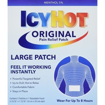 Icy Hot Medicated Patch Extra Strength Pain Relief Patch for Back or Large Area, - $11.99