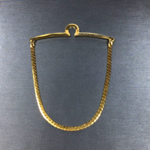 Vintage Signed Giorgio Brutini Gold Tone Tie Bar Chain Horseshoe Shape - $14.00