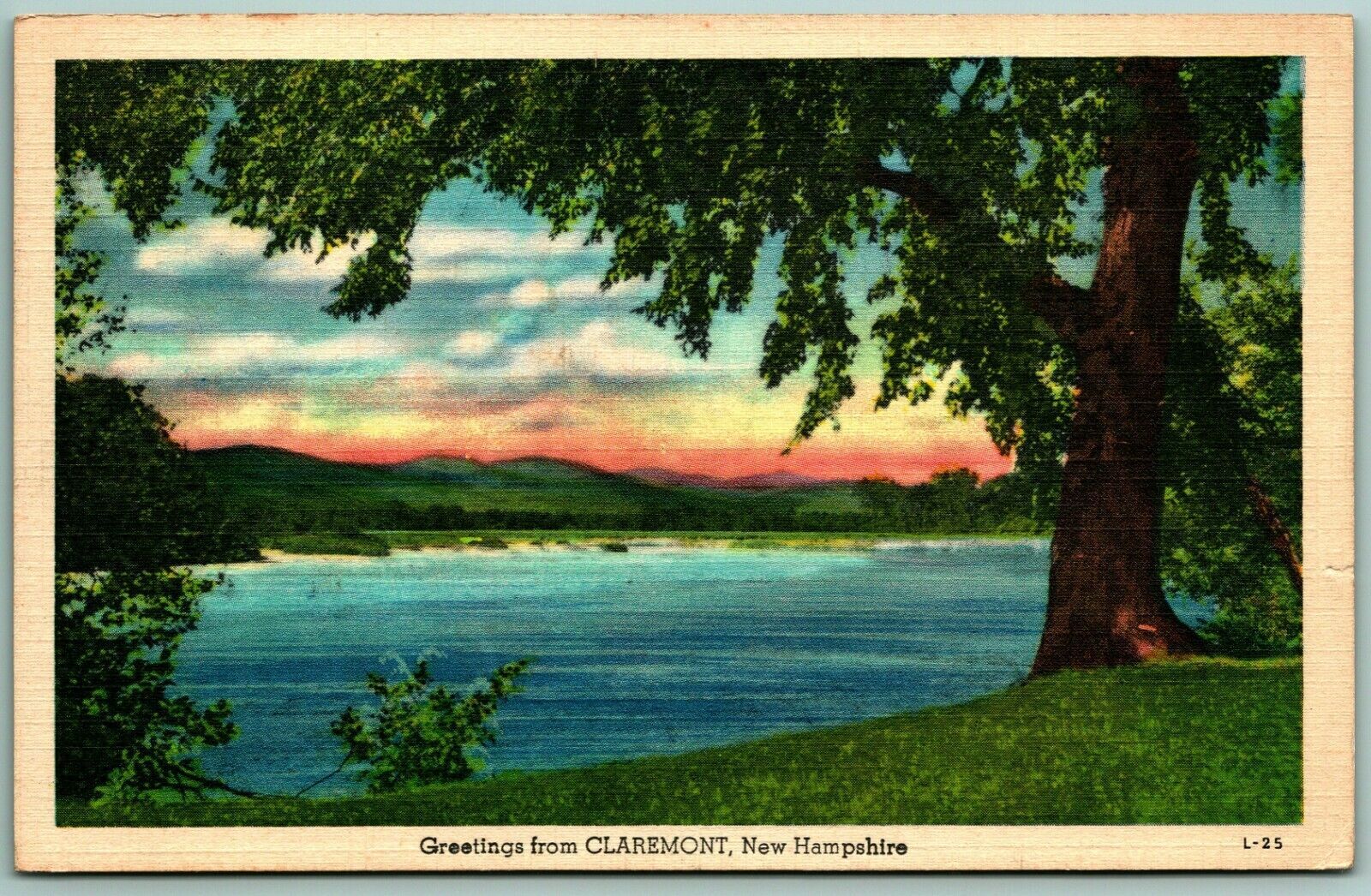 Primary image for Generic Landscape Scenic Greetings From Claremont NH Linen Postcard F11