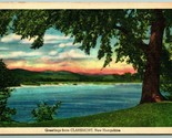 Generic Landscape Scenic Greetings From Claremont NH Linen Postcard F11 - £2.29 GBP