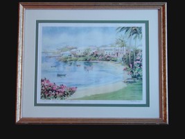 Mangrove Bay Somerset Bermuda Signed Print By C. Holding Frame Measures 19 3 - £54.82 GBP