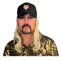 Mens Tiger Trainer Baseball Cap Halloween Costume Hat Attached Blonde Mu... - £12.52 GBP