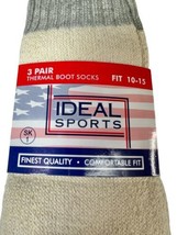 Ideal Sports Thermal Boot Socks 3 Pairs In Pk Fits 10-15 Snow Ski 70% Cotton New - £10.26 GBP