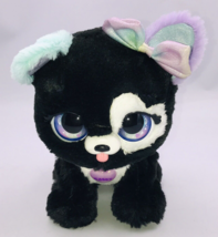 Present Pets Casey Dog Black Glitter Puppy Interactive Animated Plush Toy Works! - £14.72 GBP