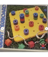 Vintage 1988 Giant Pegboard Discovery Toys 18M Up Colorful Learning Fine... - €22,23 EUR