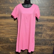 Jane Ashley Shift T-Shirt Dress Small Pink Short Sleeve Career Office Se... - $17.10