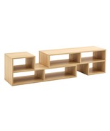 Burly Wood 2-Pc L-Shaped Cube TV Stand &amp; Entertainment Center - $2,430.03 MXN